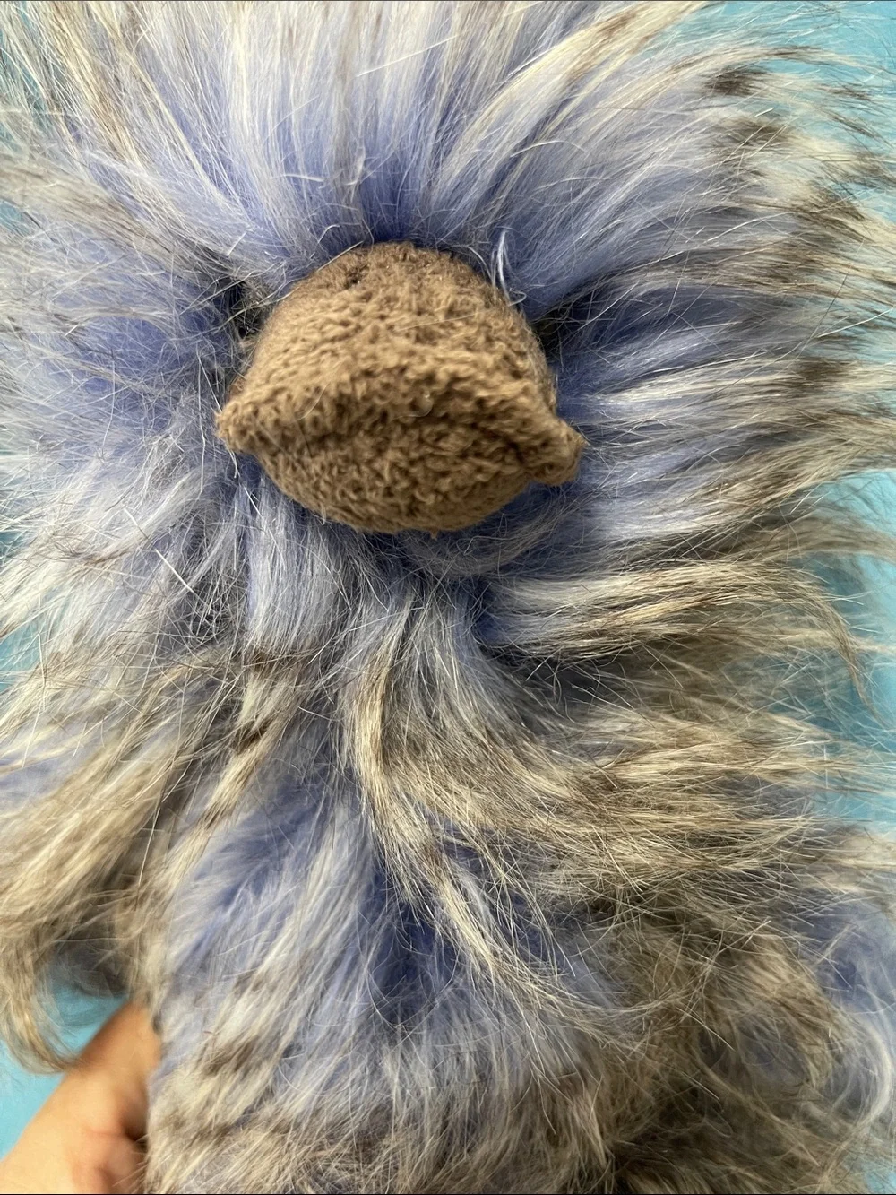 Jellycat Blue and Brown Fuzzy Small Plush